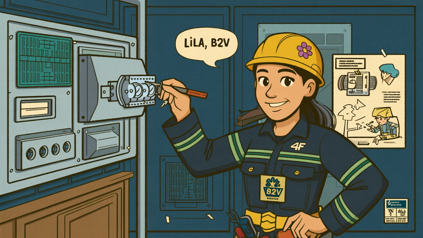 Lila installe un interrupteur différentiel type F dans un tableau électrique résidentiel